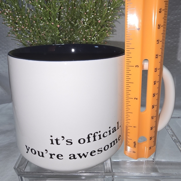 Threshold Cream Mug with Inspirational Text "Its Official, You're Awesome" - Picture 4 of 6